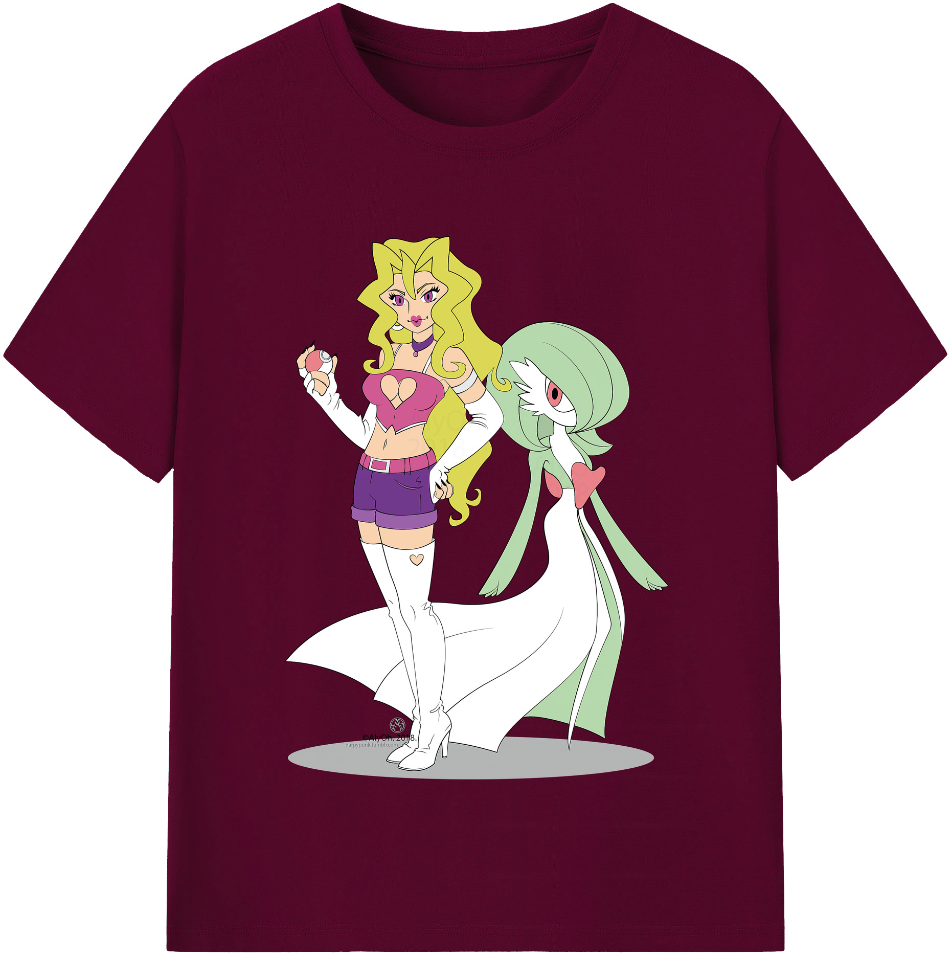 （画像用） 遊☆戯☆王 Yu-Gi-Oh! レディースカジュアルプリントTシャツ（綿100％）